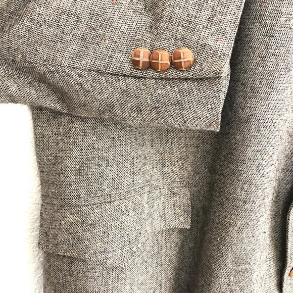Reed St James Western Wear Blazer Jacket 46L Vintage Tweed 2 Button - Picture 4 of 12
